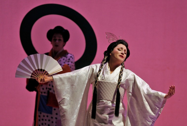 Patricia Racette as Cio-Cio San in San Francisco Opera's production of Madame Butterfly. Photo Credit: Cory Weaver.